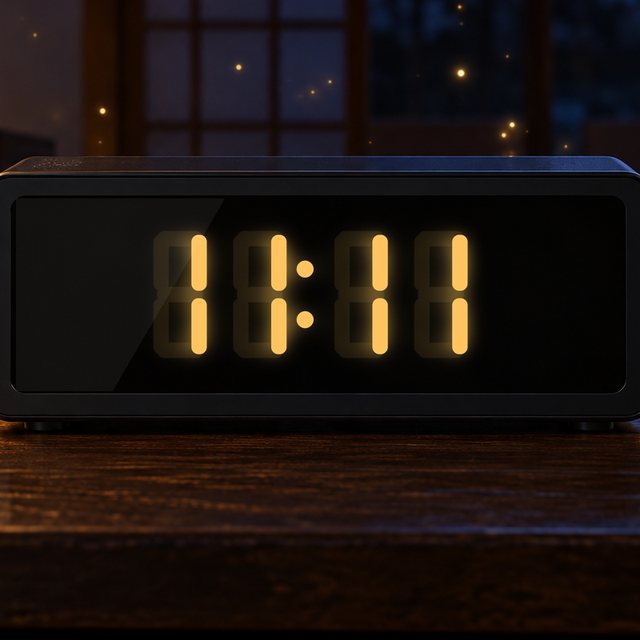 11:11を表示するデジタル時計